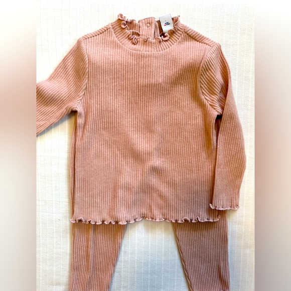 NWT Old Navy 18-34 Month Ribbed Mauve Two Piece Set - Picture 2 of 9
